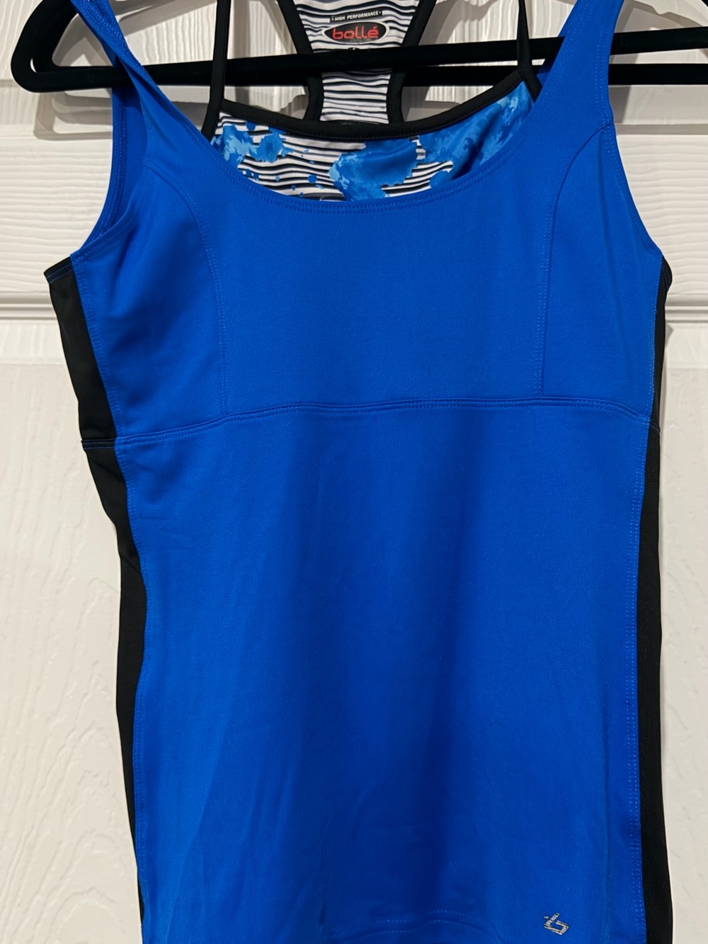 bolle Blue and Black Athletic Tank Top